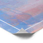 Blauwe Waterverven Serenity Prayer Poster (Hoek)