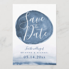 Blauwe watervlek op het meer | Aangepast: de datum Save The Date