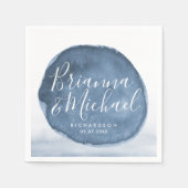 Blauwe watervlek op het meer | Gepersonaliseerde b Servet (Voorkant)