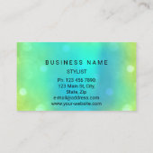 Blauwe waterzuivering Abstracte minimale groene ec Visitekaartje (Achterkant)