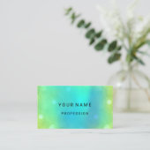 Blauwe waterzuivering Abstracte minimale groene ec Visitekaartje (Staand voorkant)