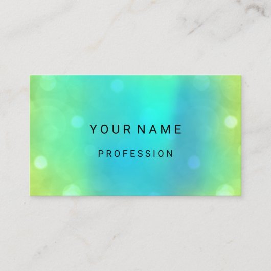 Blauwe waterzuivering Abstracte minimale groene ec Visitekaartje (Voorkant)