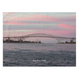 Blauwe wattenstaafje tafelkleed