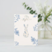 Blauwe wc Pasen Feestdagenkaart (Staand voorkant)