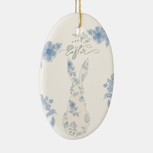 Blauwe wc Pasen Keramisch Ornament (Rechts)