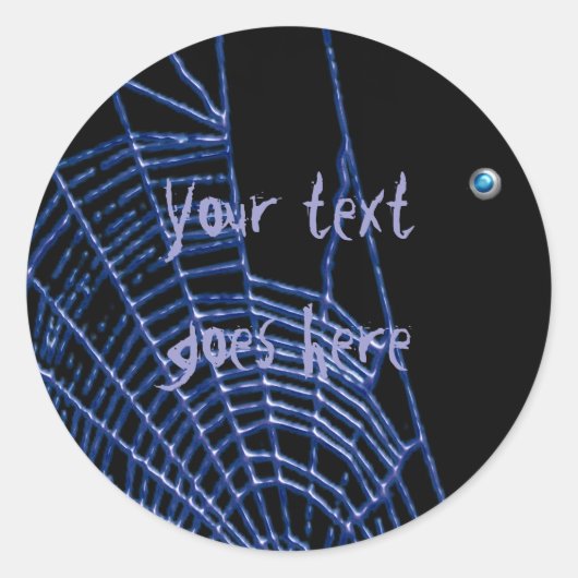 blauwe webbie ronde sticker (Voorkant)