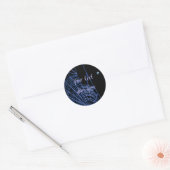 blauwe webbie ronde sticker (Envelop)