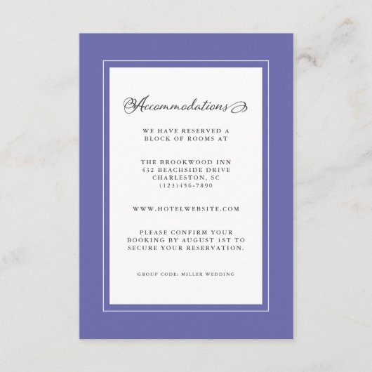 Blauwe weddenschap moderne grafische grenzen informatiekaartje (Voorkant)