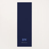 Blauwe weduwe, spiegelvormig design aangepaste yog yogamat (Achterkant)