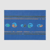 BLAUWE WEEFSELPAPIER JAPANESE TEXTIELAFDRUKKING TISSUEPAPIER (Voorkant)