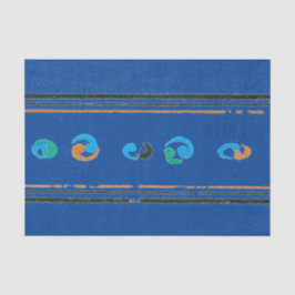 BLAUWE WEEFSELPAPIER JAPANESE TEXTIELAFDRUKKING TISSUEPAPIER