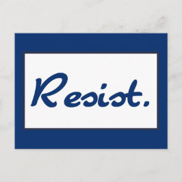 Blauwe weerstand weerstaan briefkaart