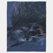 BLAUWE WEERWOLF FLEECE DEKEN (Voorkant)