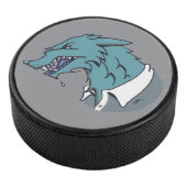 Blauwe Weerwolf grijze hockeypuck Hockey Puck (3/4)