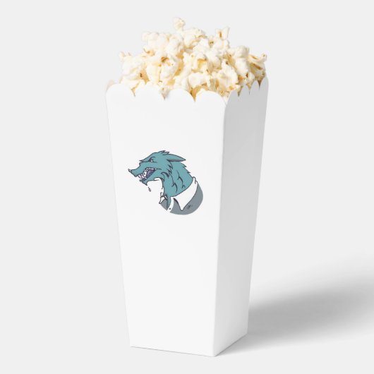 Blauwe Weerwolf witte popcorn dozen Bedankdoosjes (Popped)