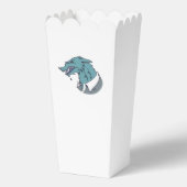 Blauwe Weerwolf witte popcorn dozen Bedankdoosjes (Voorkant)