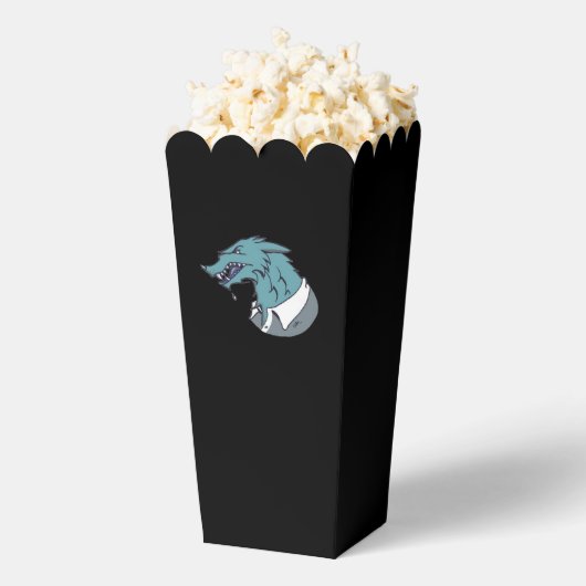 Blauwe Weerwolf zwarte popcorn dozen Bedankdoosjes (Popped)