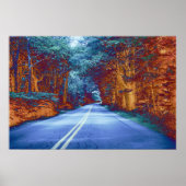 Blauwe wegen poster (Voorkant)