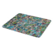 Blauwe weide 6 x 7 Deco glazen snijplank (Hoek)
