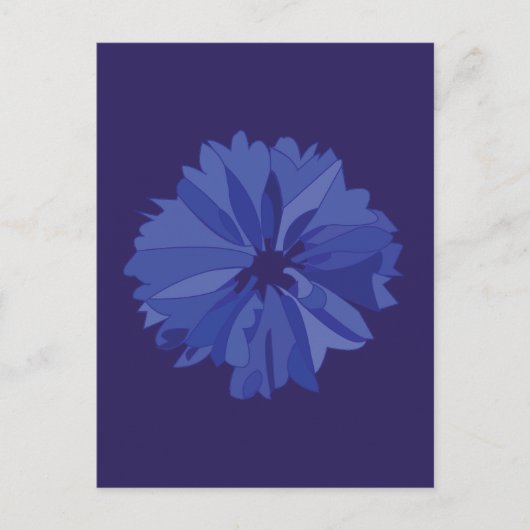 Blauwe weide korenbloem bloemmotief briefkaart (Voorkant)
