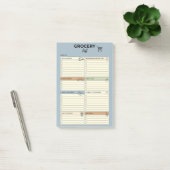 Blauwe Wekelijkse Boodschappenlijst - Post-it® Notes (Kantoor)
