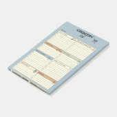 Blauwe Wekelijkse Boodschappenlijst - Post-it® Notes (Schuin)