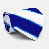 Blauwe welkomststrepen stropdas (Opgerold)