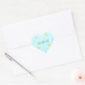 Blauwe Wensen Paardenbloem Bloemen Hart Sticker (Envelop)