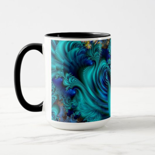 Blauwe wereld mok (Links)