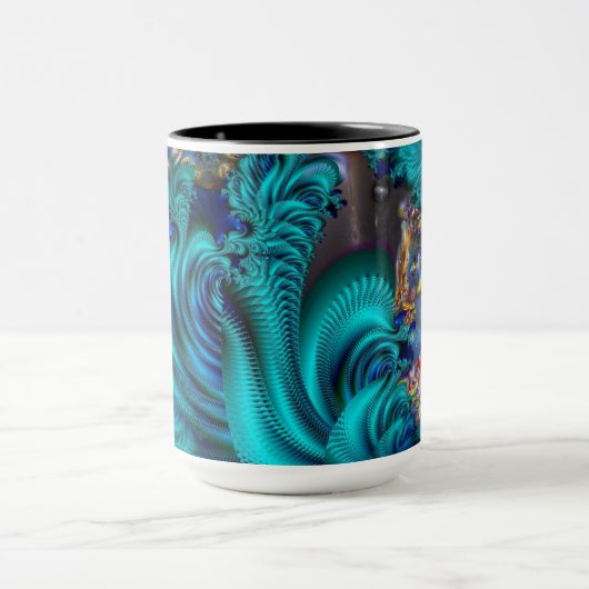 Blauwe wereld mok (Midden)