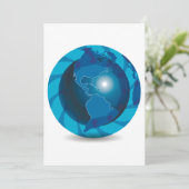 Blauwe Wereldbol Kaart (Staand voorkant)