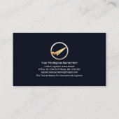 Blauwe Wereldbol lagen Silver Jet Plane Logistics Visitekaartje (Achterkant)