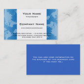 Blauwe Wereldkaart D3 Modern Visitekaartje (Voorkant / Achterkant)