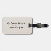 Blauwe Wereldkaart Stop Nooit Met Het Verkennen Va Bagagelabel (Achterkant horizontaal)