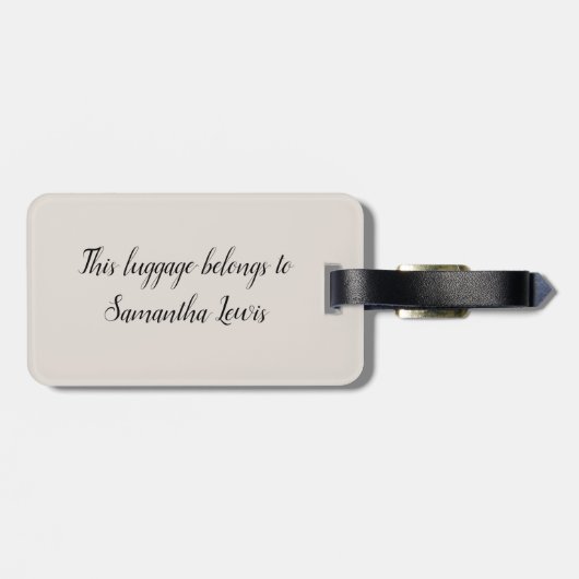 Blauwe Wereldkaart Stop Nooit Met Het Verkennen Va Bagagelabel (Achterkant horizontaal)