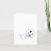 Blauwe Wereldkaart voor weddenschappen (Achterkant)