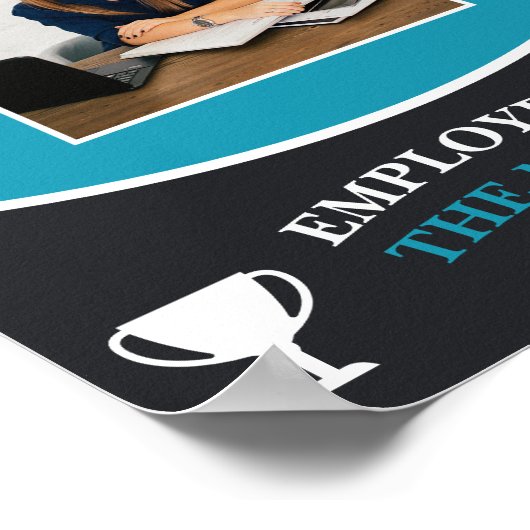  blauwe werknemer van het Afbeelding van de maand Poster (Hoek)