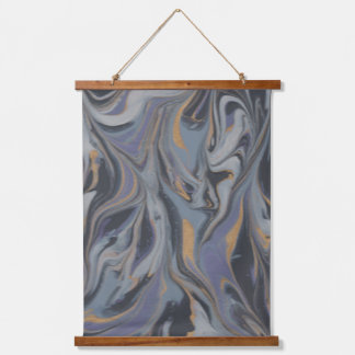 Blauwe Wervel Tapijt Hangend Wandkleed