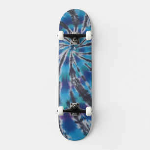 Blauwe wervelbandkleurstof persoonlijk skateboard