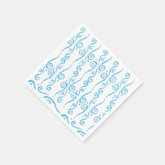 Blauwe Wervelende Servetten (Hoek)