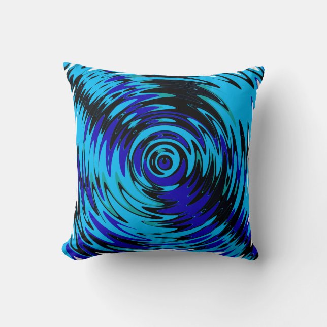 Blauwe Wervelende Worp Kussen Bank Bed Decor (Voorkant)