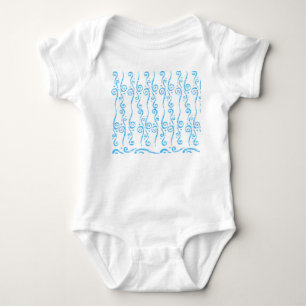 Blauwe Wervelingen Baby Jersey Rompertje Romper