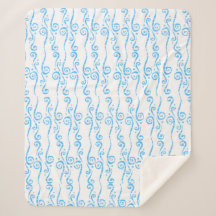Blauwe Wervelingen Fleece Deken