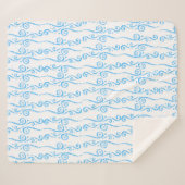 Blauwe Wervelingen Fleece Deken (Voorkant (horizontaal))