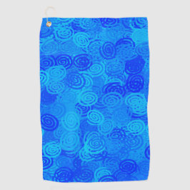 Blauwe Wervelingen Patroon Golfhanddoek