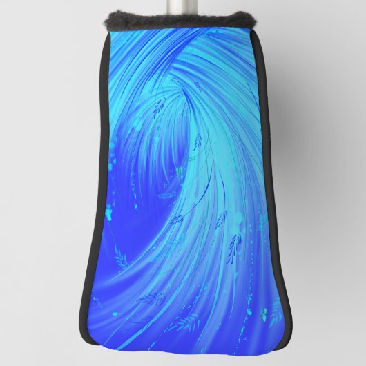 Blauwe wervelingen & vlinders golfheadcover (Draai 90)