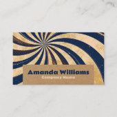 Blauwe wervelkolom en krafteffect, Retrostijl Visitekaartje (Voorkant)