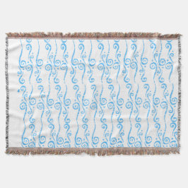 Blauwe Wervels Fleece Dekbed Deken
