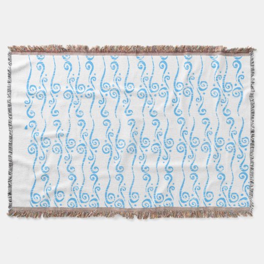 Blauwe Wervels Fleece Dekbed Deken (Voorkant)