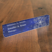 Blauwe wervelster Professioneel Naambordje (Zijkant)